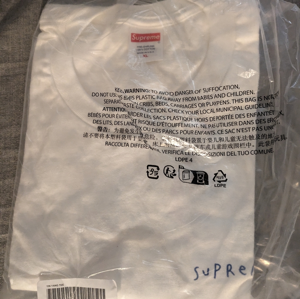 Supreme ying Yang Tee White XL